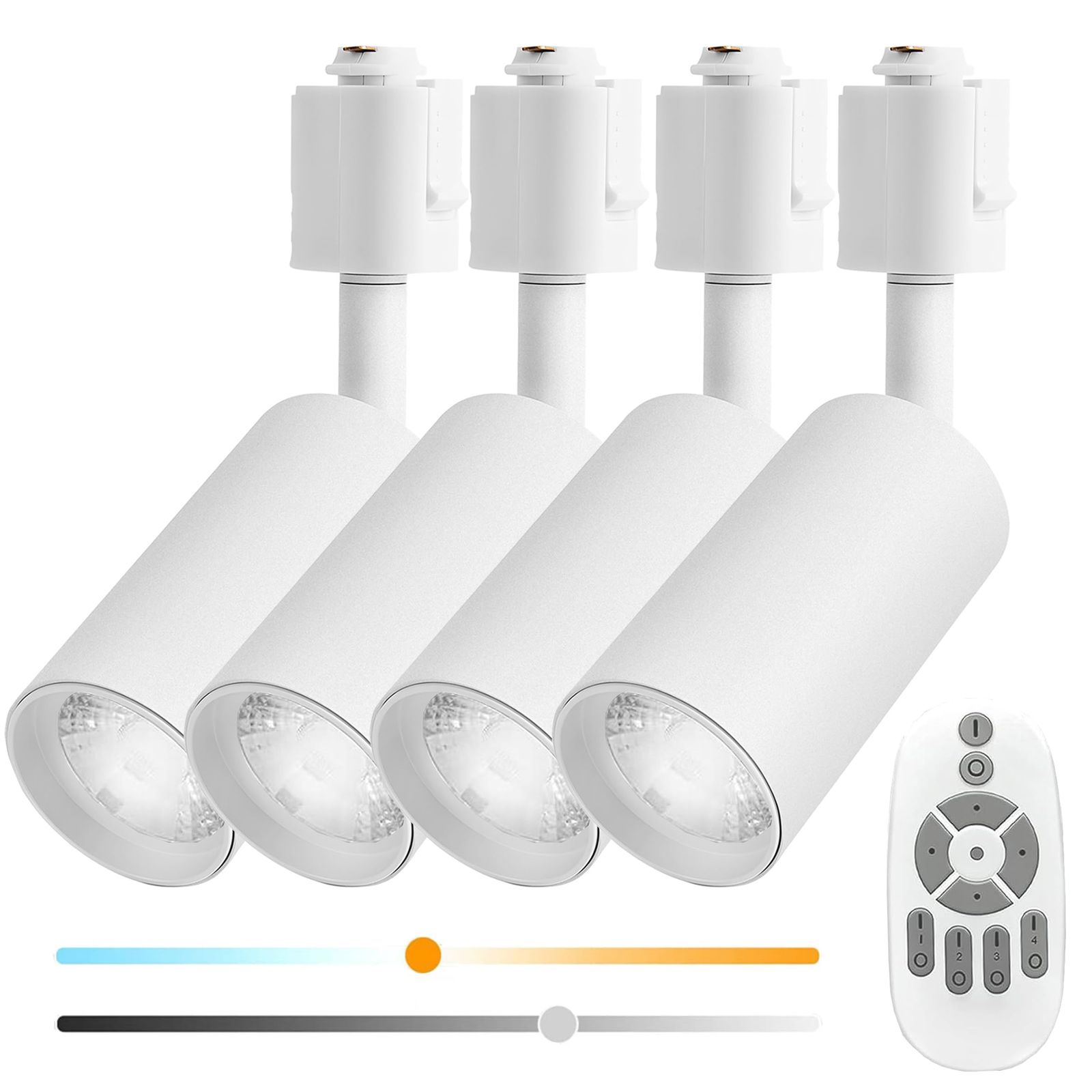 ダクトレール スポットライト 調光 調色 リモコン付き 10W 大光量1180lm 100W相当 レールライト スポットライトライティングレール LED一体型照明 ledスポットライト ライティングレール用スポットライト ダクトレール用スポットライト C