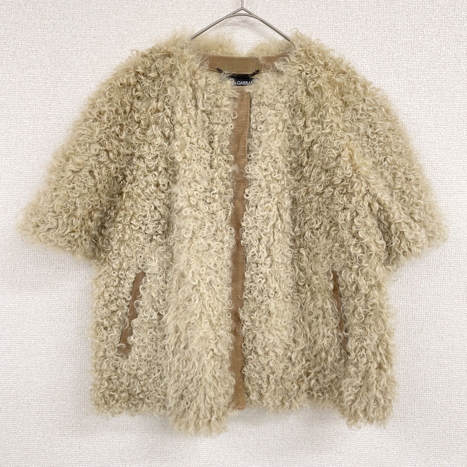 KENZO ケンゾー　ファージャケット　コート　カルガンラム　毛皮　ベージュ DOLCE&GABBANA ドルチェアンドガッバーナ ファージャケット 毛皮