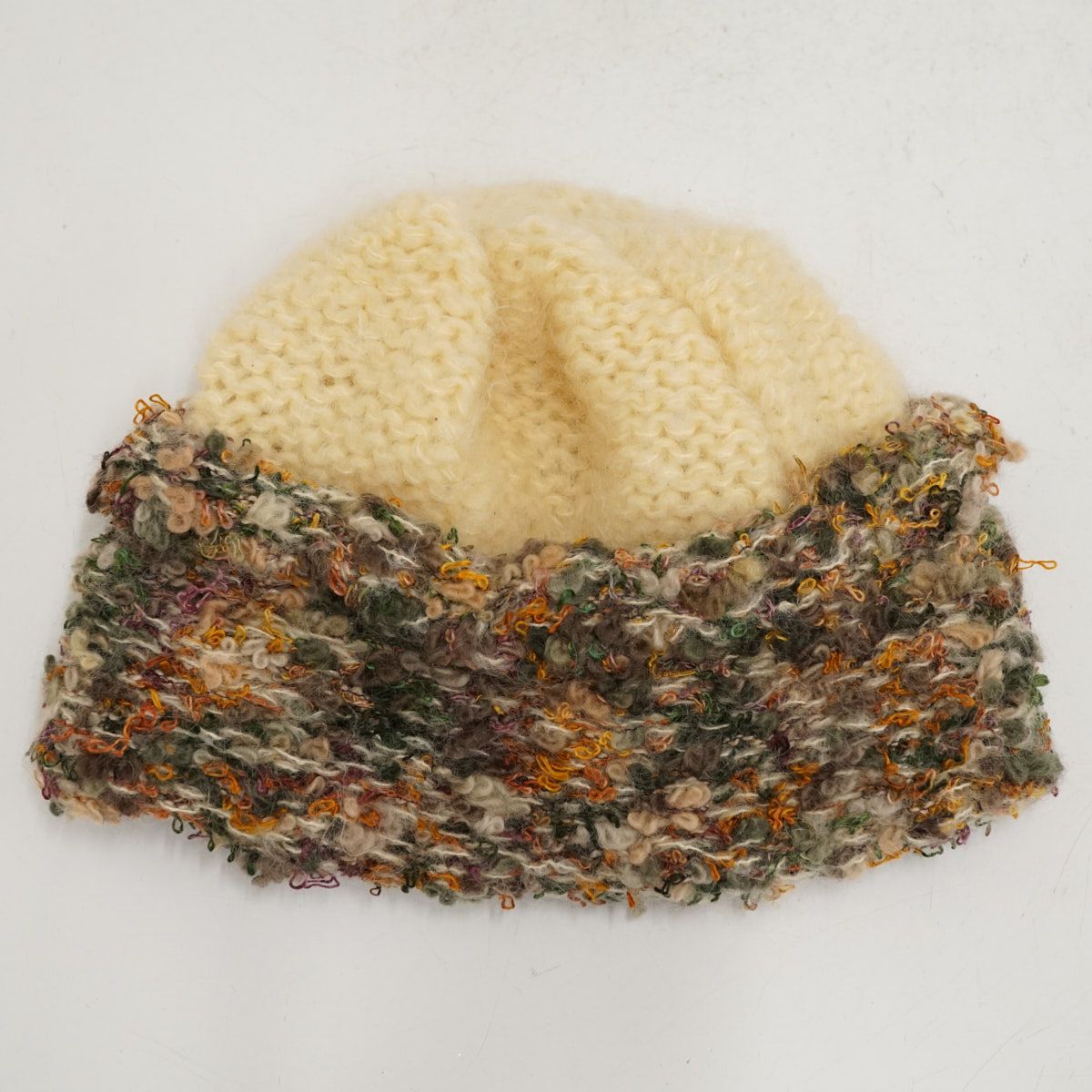 ♥ CA4LA カシラ MOSCOW11 ニット帽 個性的 モヘヤ混 レディース ホワイト フリーサイズ X8105