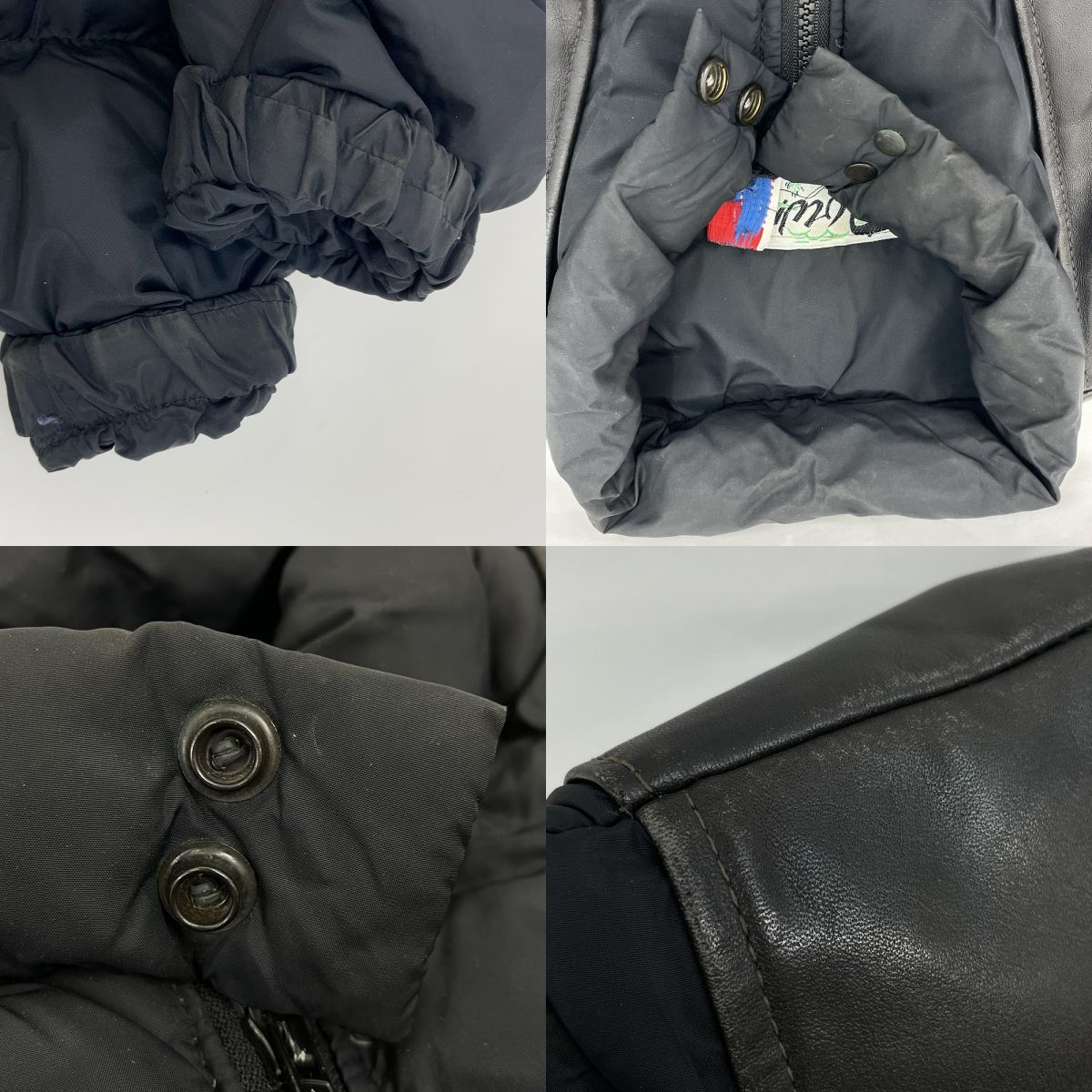 Schott ショット 2way レザー ダウンジャケット サイズ40 ブラック