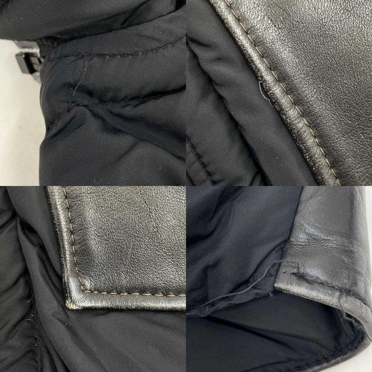 Schott ショット 2way レザー ダウンジャケット サイズ40 ブラック