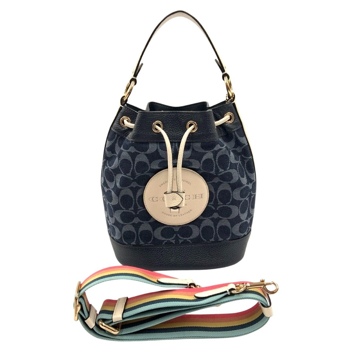 〇〇COACH コーチ デンプシー ドローストリング バケット バッグ 