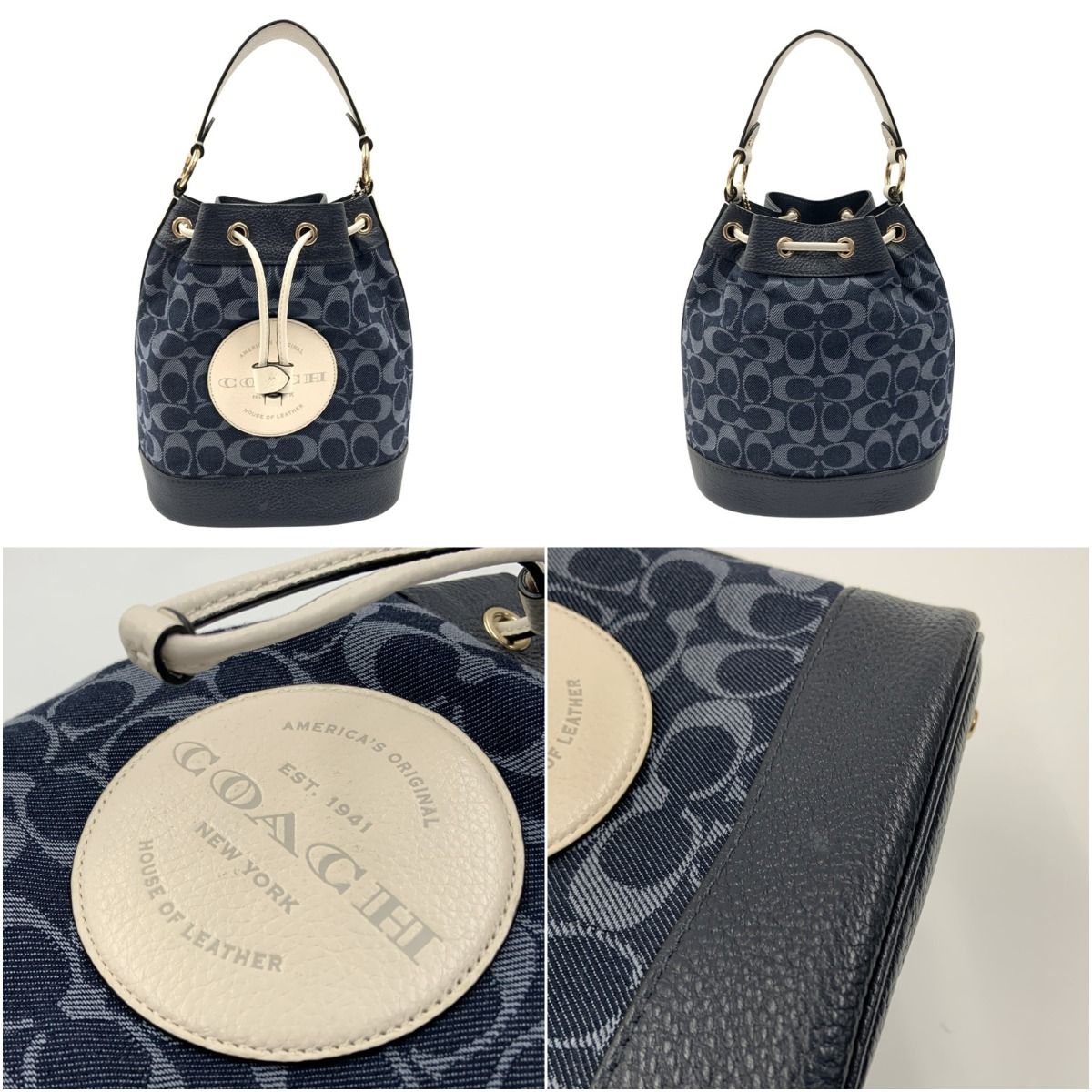 〇〇COACH コーチ デンプシー ドローストリング バケット バッグ 