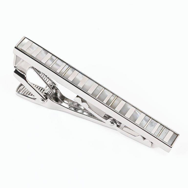 ポールスミス Paul Smith タイバー タイピン ネクタイピン 2025AW ストライプ マザーオブパール メンズ シルバー TPIN TMOPS 82