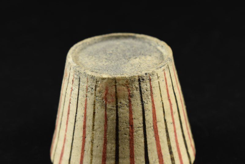 蔵A4777a】古民藝 瀬戸 麦藁手 猪口 五客 酒器 小売業者