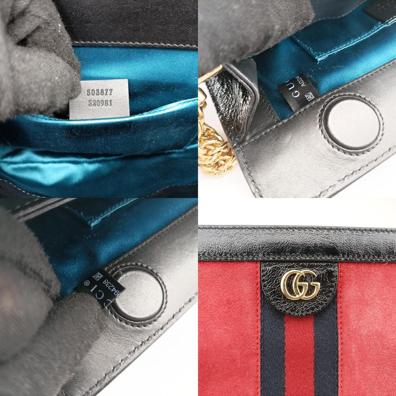 グッチGucciオフィディア レッド×ブラック スエード×レザー 503877 A024094238 DECORATOM_COM_BR