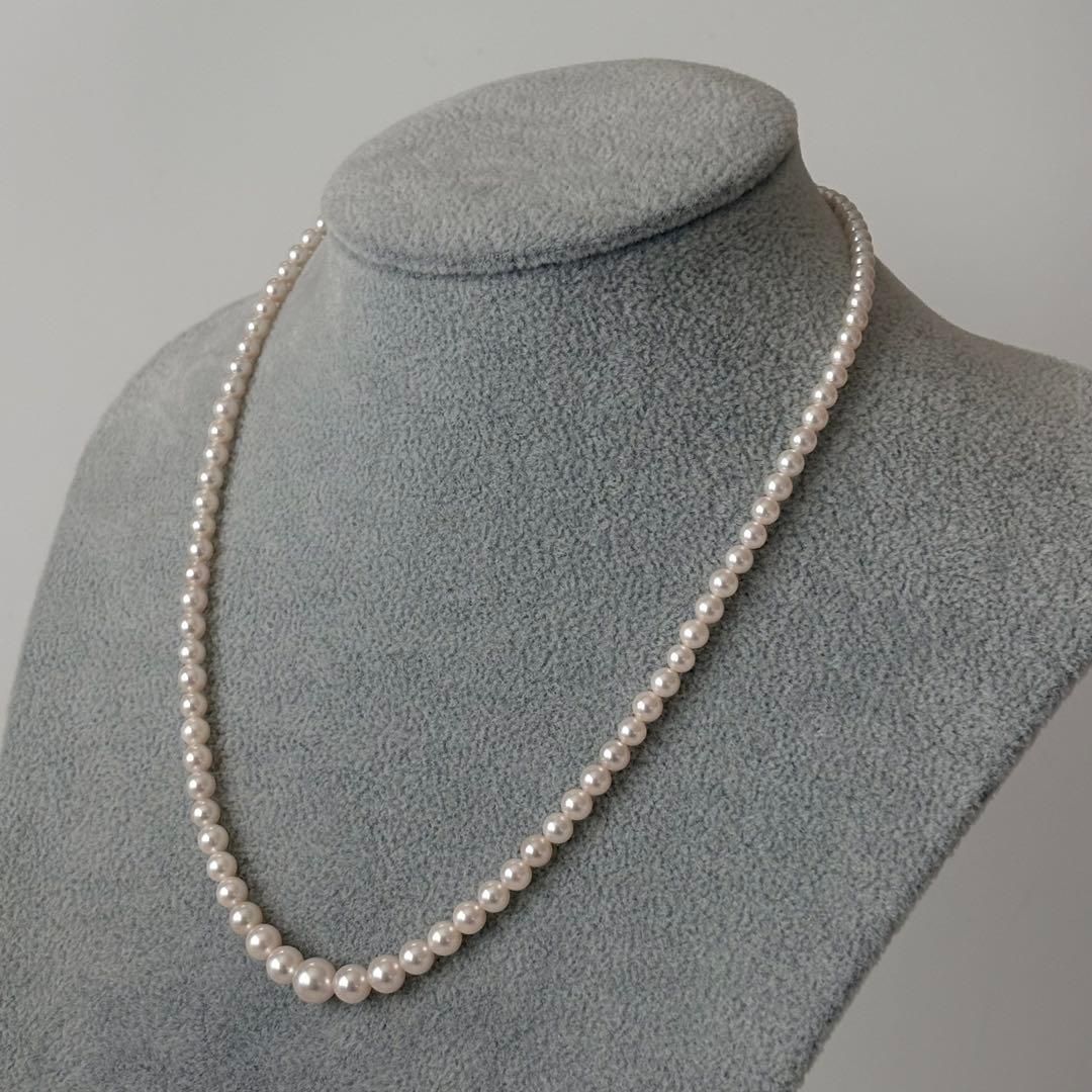 322【ミキモト】シルバー パール 3.6-7.2mm グラデーション - メルカリ