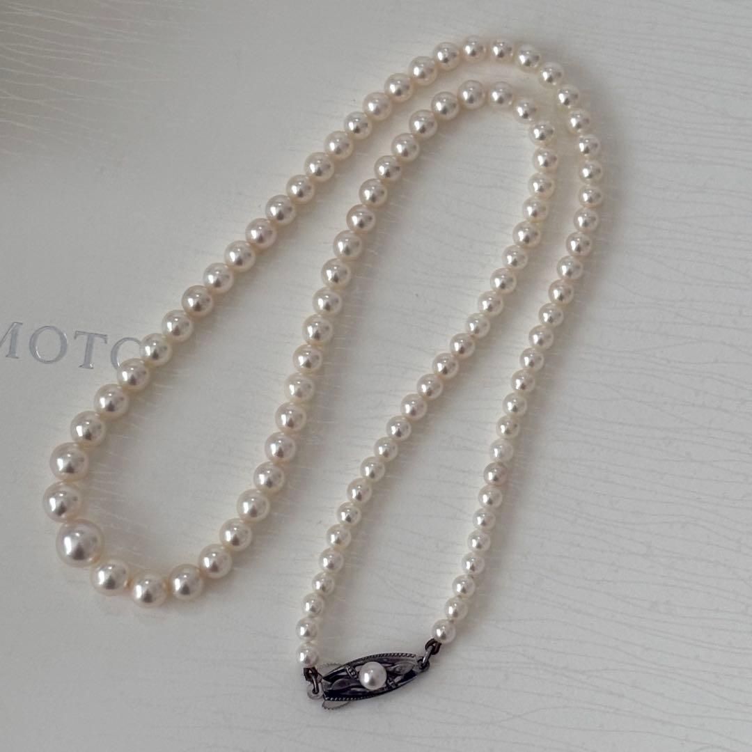322【ミキモト】シルバー　パール　3.6-7.2mm グラデーション 322【ミキモト】シルバー パール 3.6-7.2mm グラデーション - メルカリ
