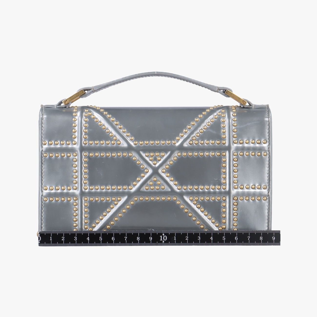 クリスチャンディオールChristian Diorディオラマ シルバー パテント 08-BO-0118