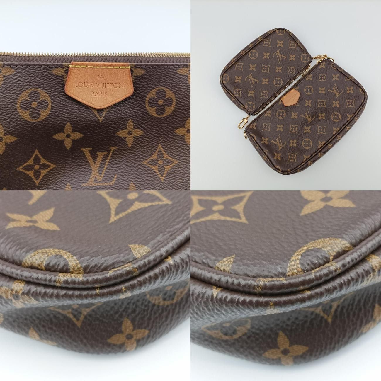 Vuittonミュルティポシェットアクセソワール マロン×ローズ