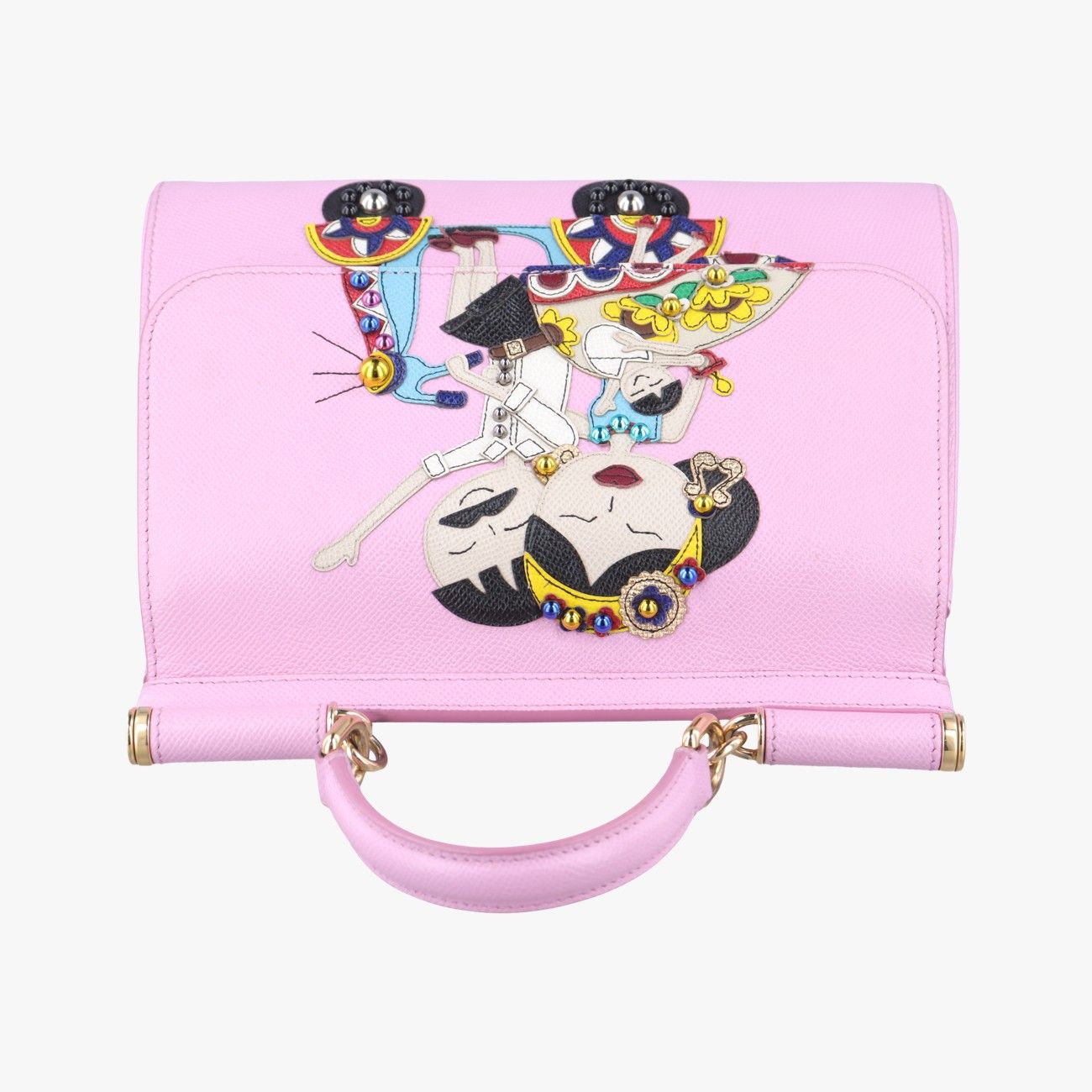 ピンク×マルチ レザー