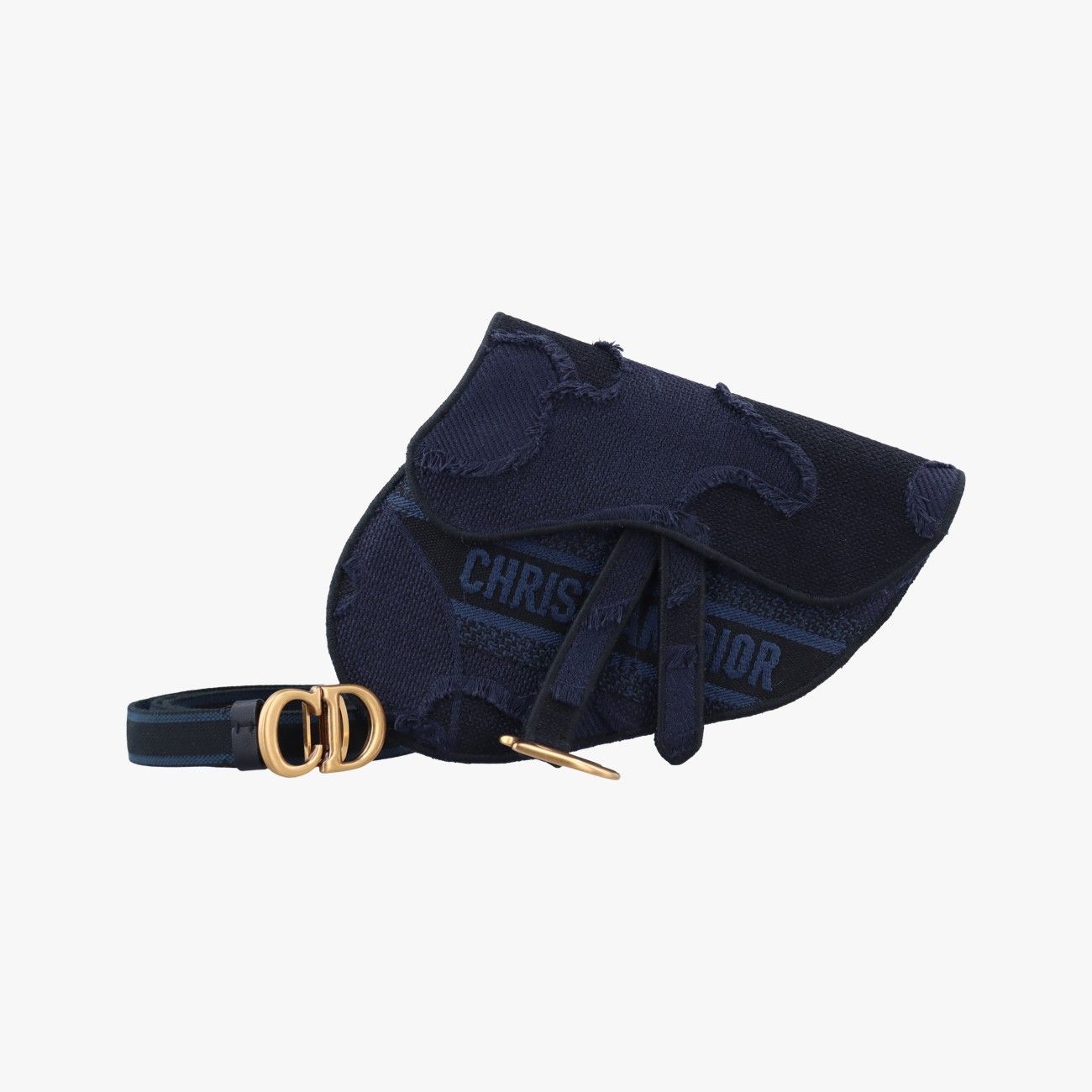 クリスチャンディオールChristian Diorサドル ブルー ジャガード 50-MA-1119