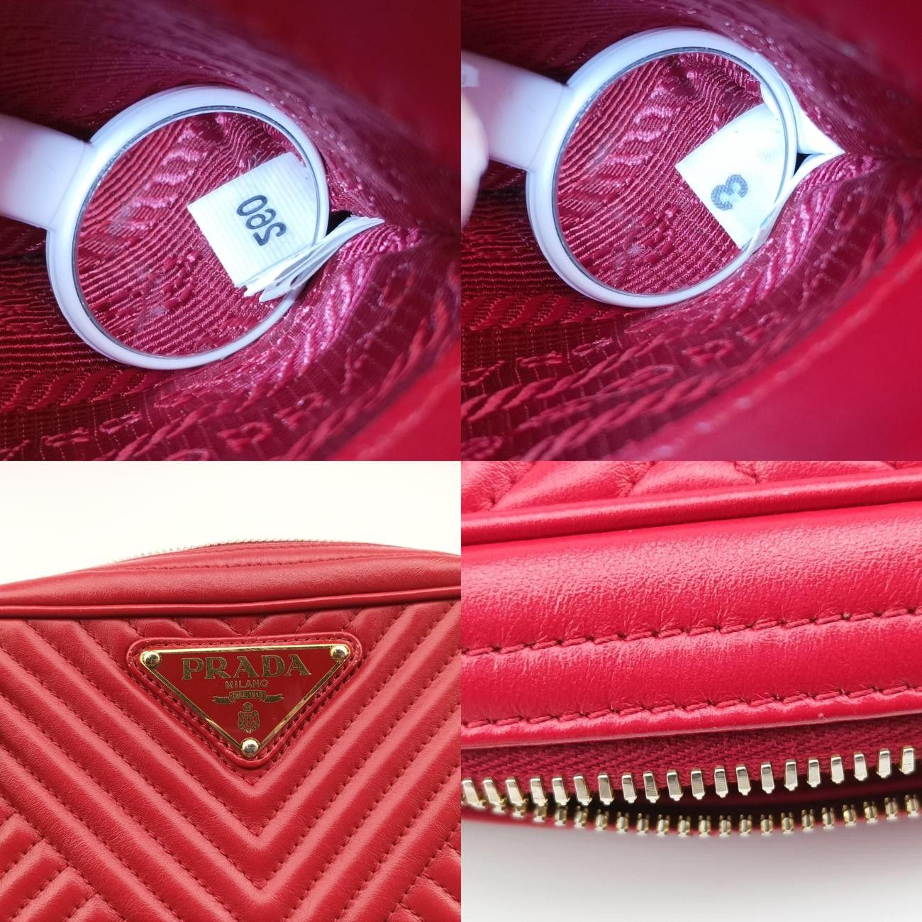 プラダPradaダイアグラム レッド レザー 1BH102 260 3 DECORATOM_COM_BR