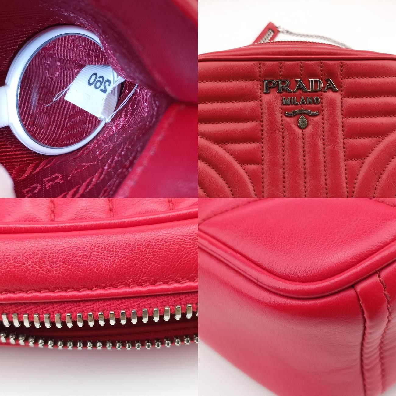 プラダPradaダイアグラム レッド