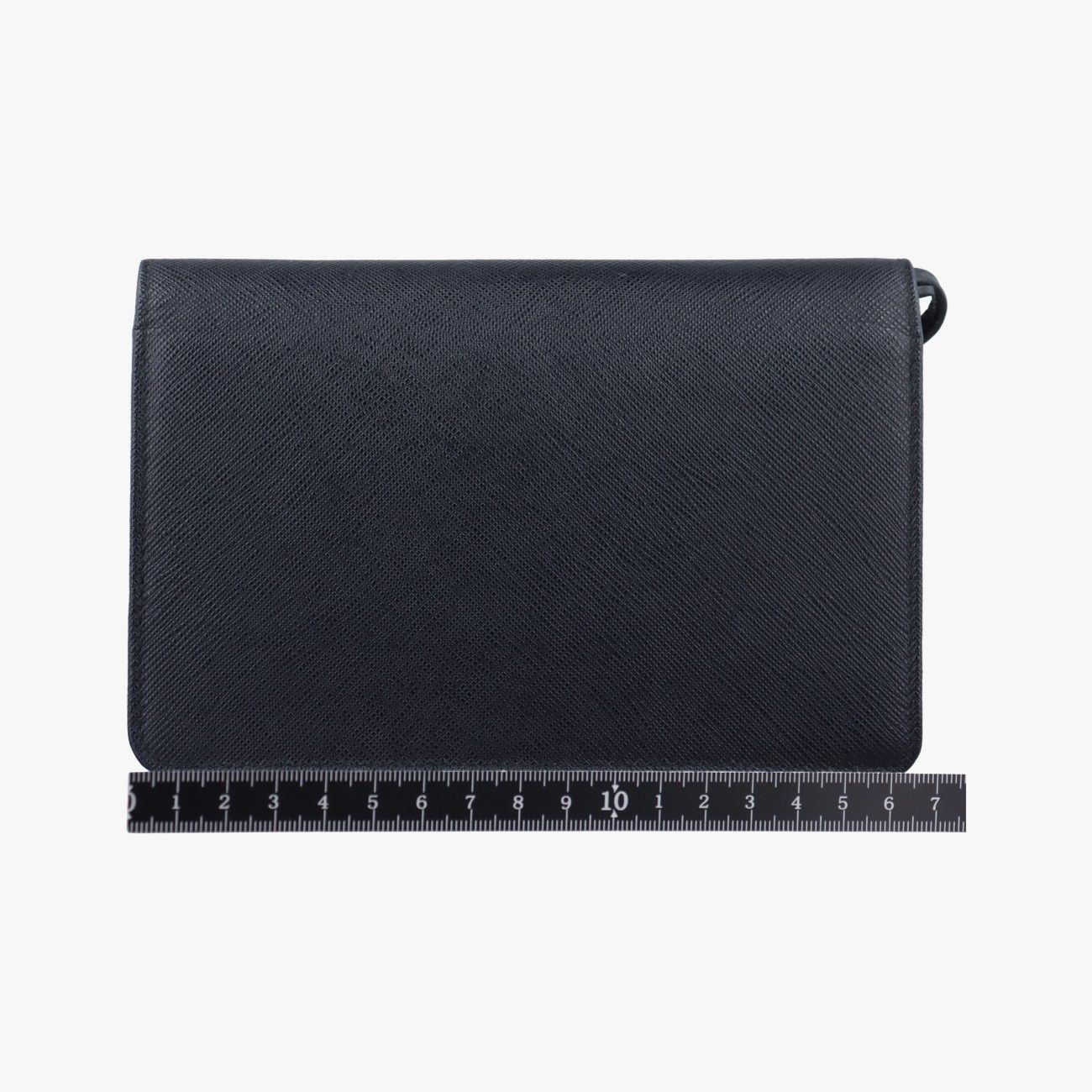 プラダPradaロボットロゴブラックサフィアーノレザー62