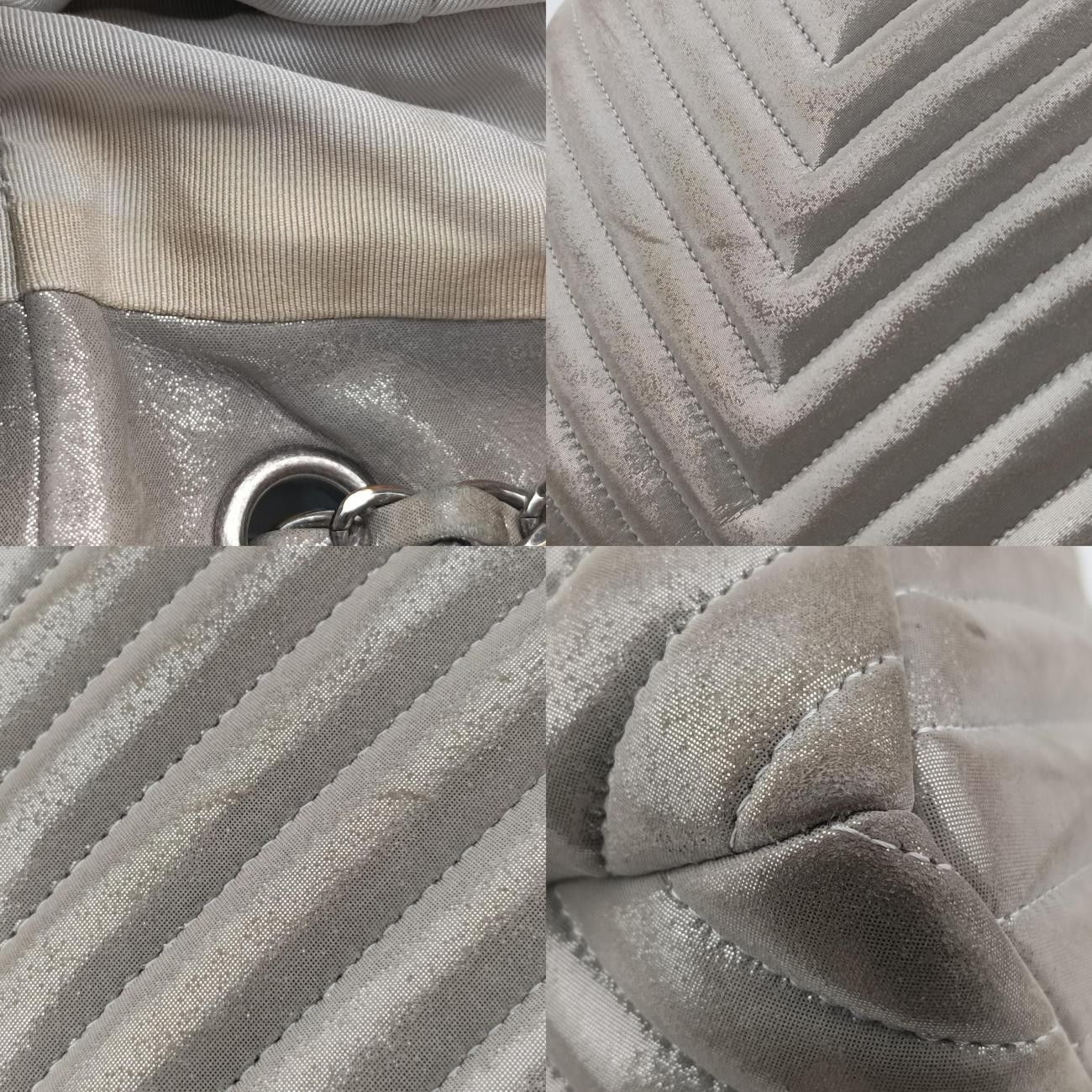 シャネルChanelアーバンスピリットVステッチシルバースパークルレザーA9113622428281 DECORATOM_COM_BR