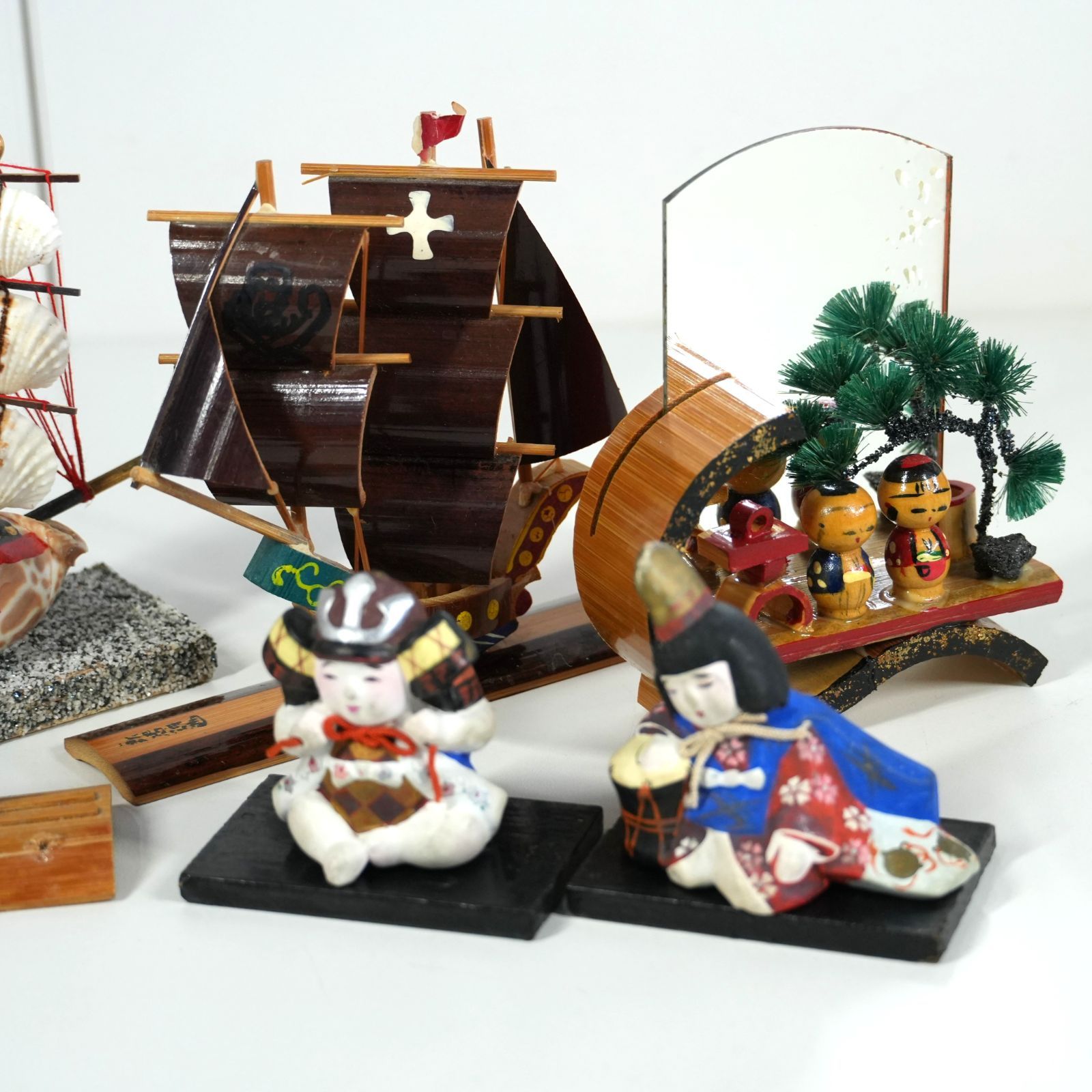 IM] 昭和レトロ お土産 インテリア 置物 7点セット 現状品 夏目漱石