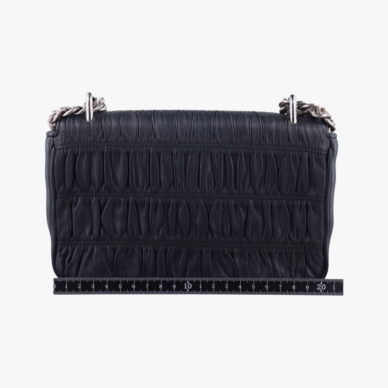 プラダPradaナッパゴーフル サウンドロックブラックナッパレザー1BD139197 B