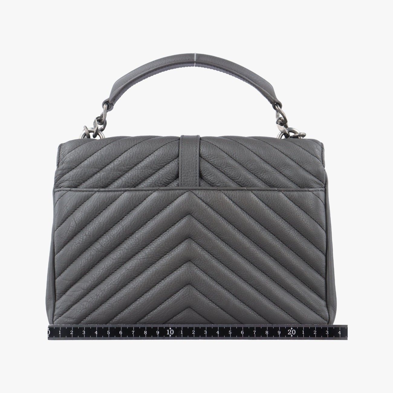 イヴサンローランYves Saint Laurentカレッジ グレー レザー 428056 PMR428056.0616