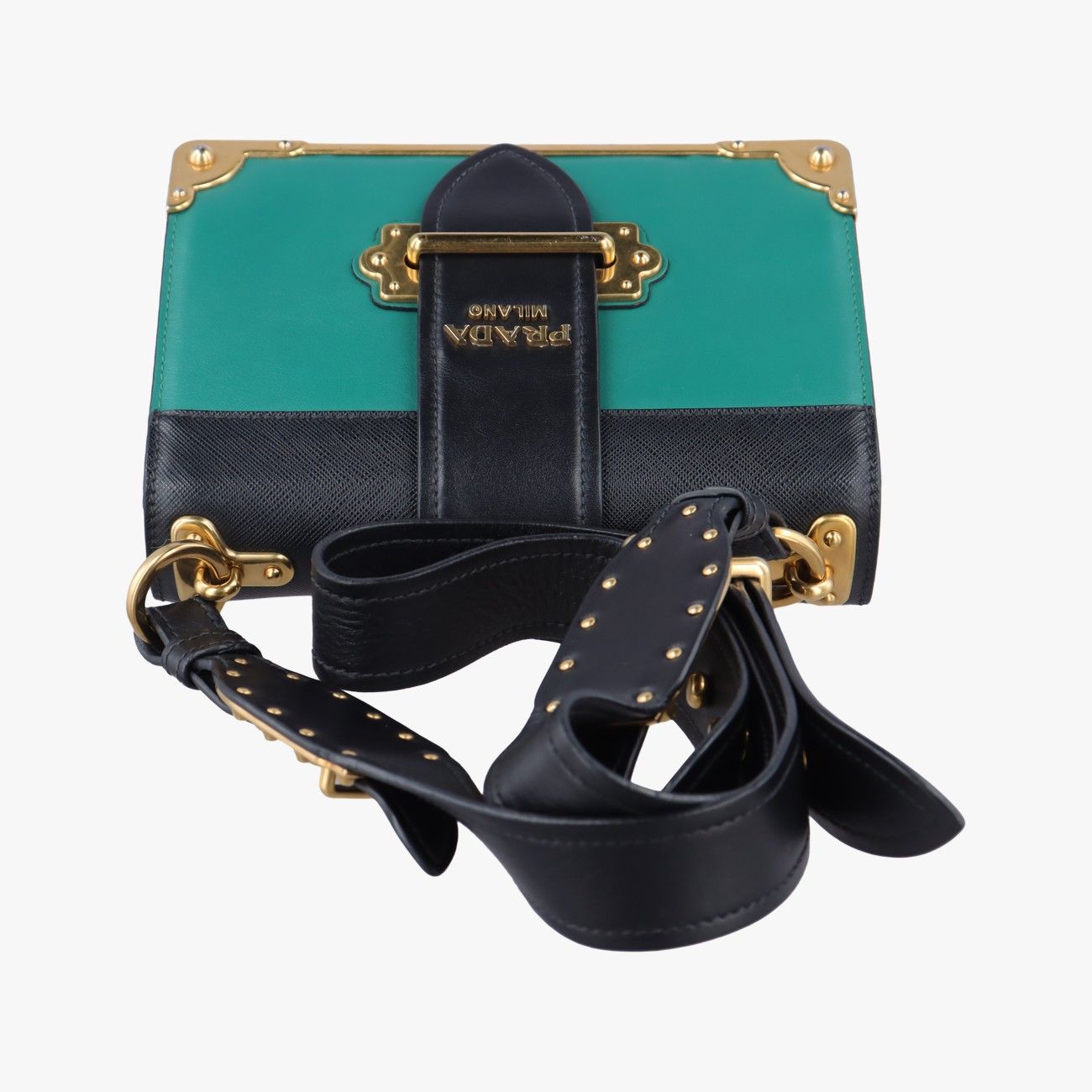 プラダPradaカイエ グリーン×ブラック レザー 1BD045 25 WWW_USTAUSTRALIA_COM_AU