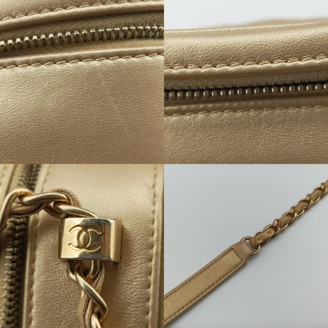 シャネルChanelココボーイ カメラケース ゴールド ラムスキン A92655 20484370 DECORATOM_COM_BR