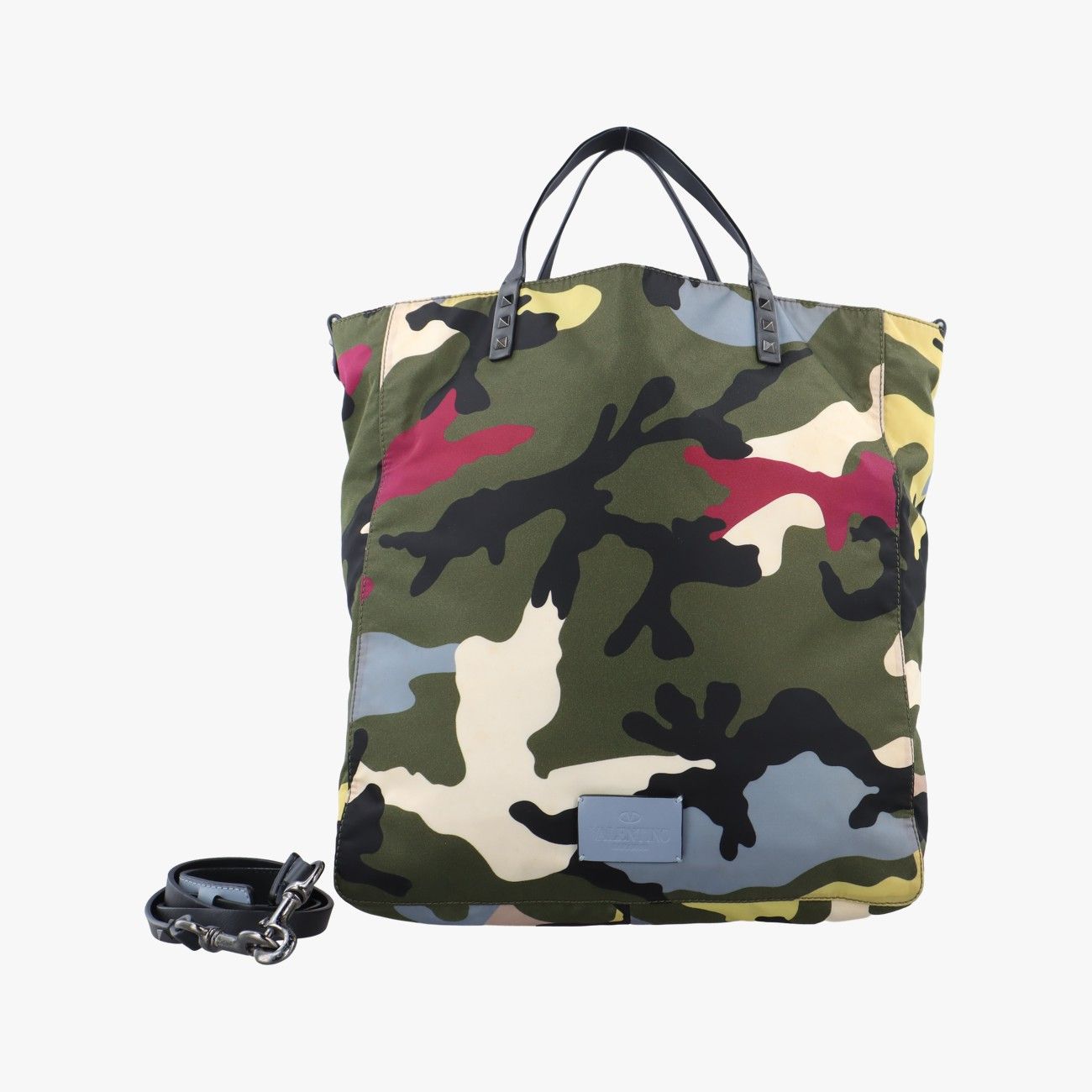 ヴァレンティノValentinoロックスタッズ カモフラージュ グリーン×マルチ ナイロン BGY473NE5