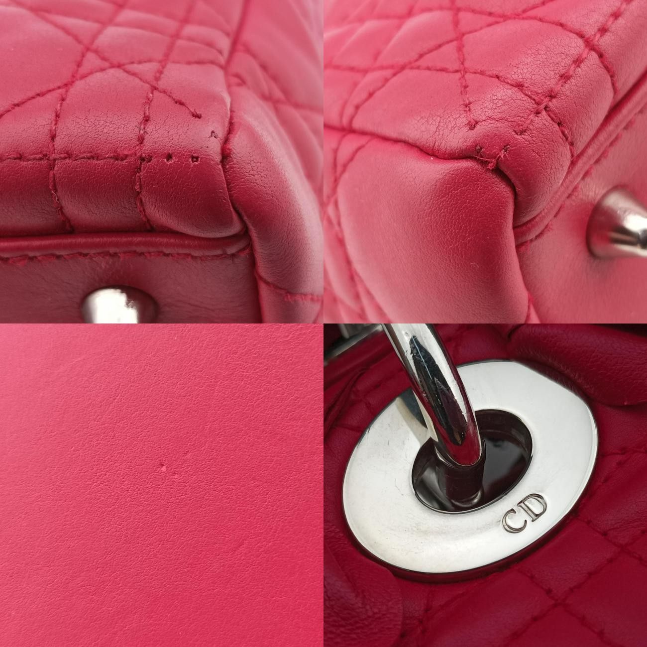 クリスチャンディオールChristian Diorレディディオール ローズ レッド ラムスキン 96-MA-0171 DECORATOM_COM_BR