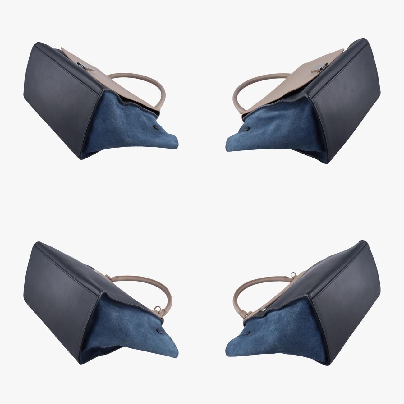 セリーヌCelineトラペーズ ベージュ×ブラック×ブルー スエード×レザー S-SN-1102 S-CU-0123 DECORATOM_COM_BR