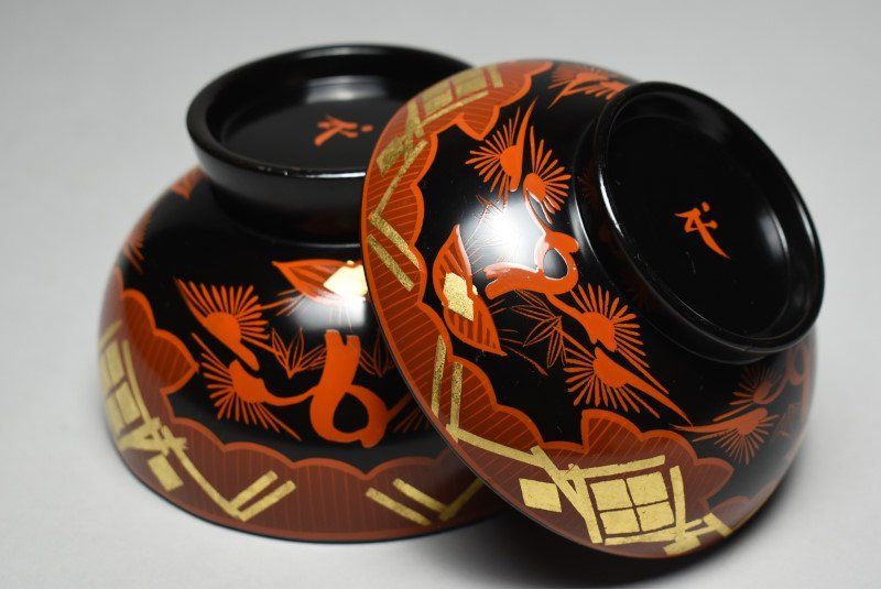 蔵A4615a 木製 秀衡塗 大椀 五客 WWW_NOITHATQUANGTHANH_NET