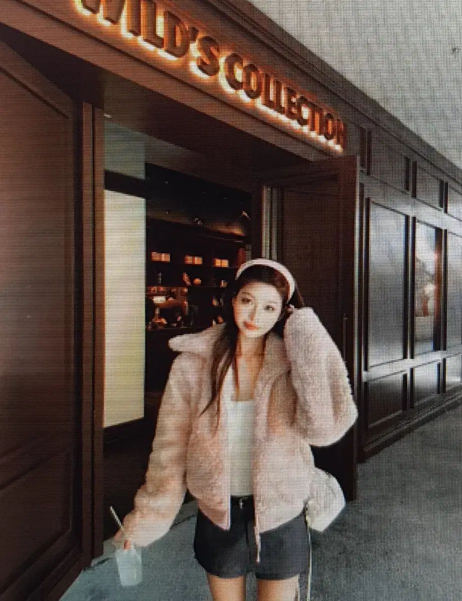 海外配送 ファー クロップド ジャケット ショートコート