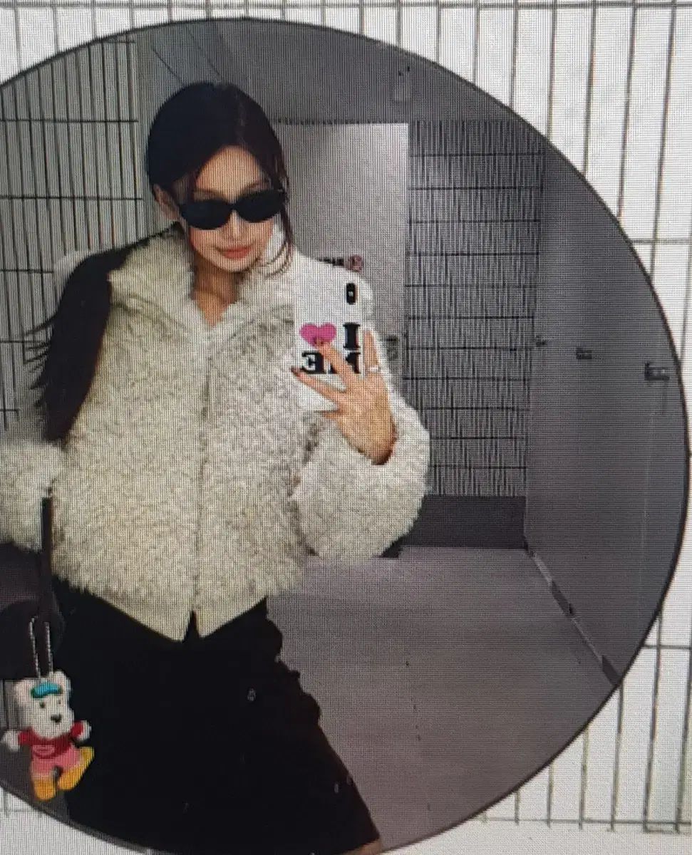 海外配送 ファー クロップド ジャケット ショートコート