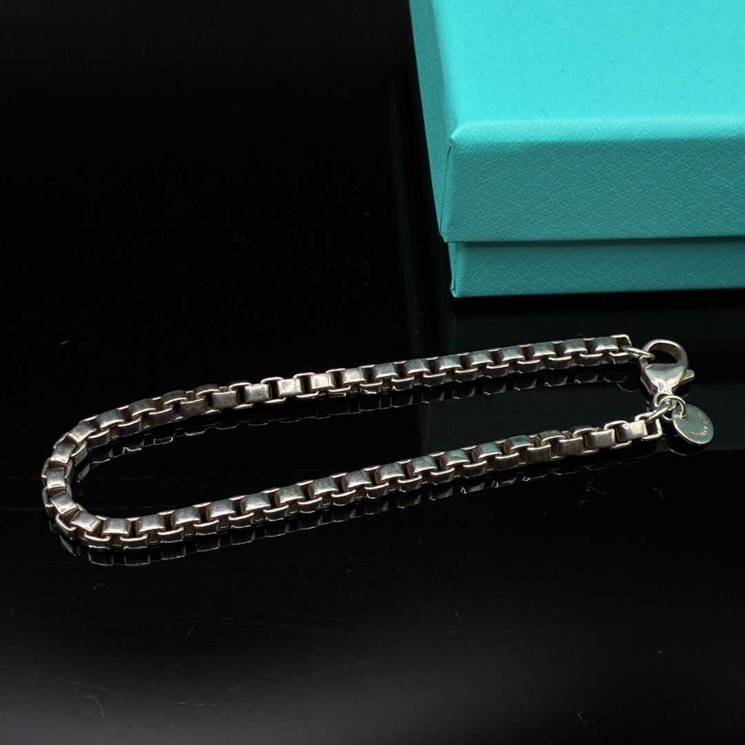 【美品】TIFFANY&Co.ティファニー ベネチアン SV925 ブレスレット TIFFANY&Co. 良品☆TIFFANY&Co. ティファニー ベネチアン リンク