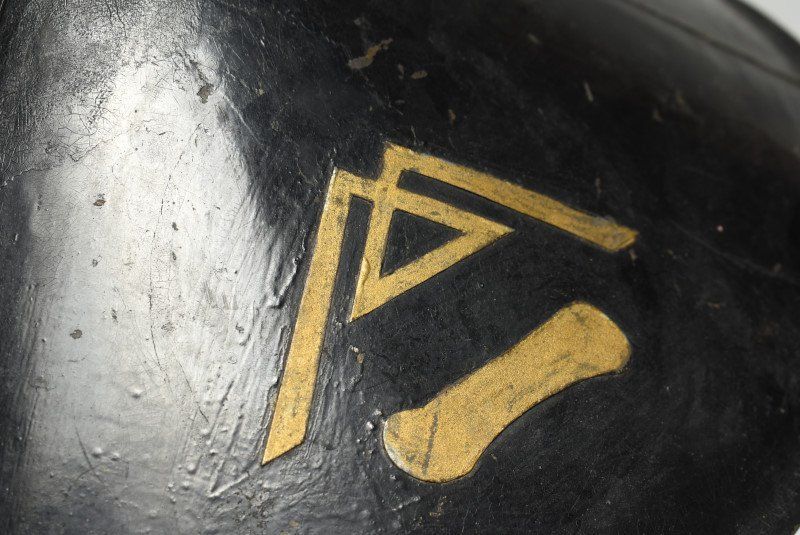 古美術 鉄地陣笠