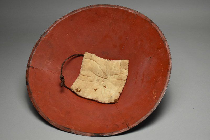 古美術 鉄地陣笠