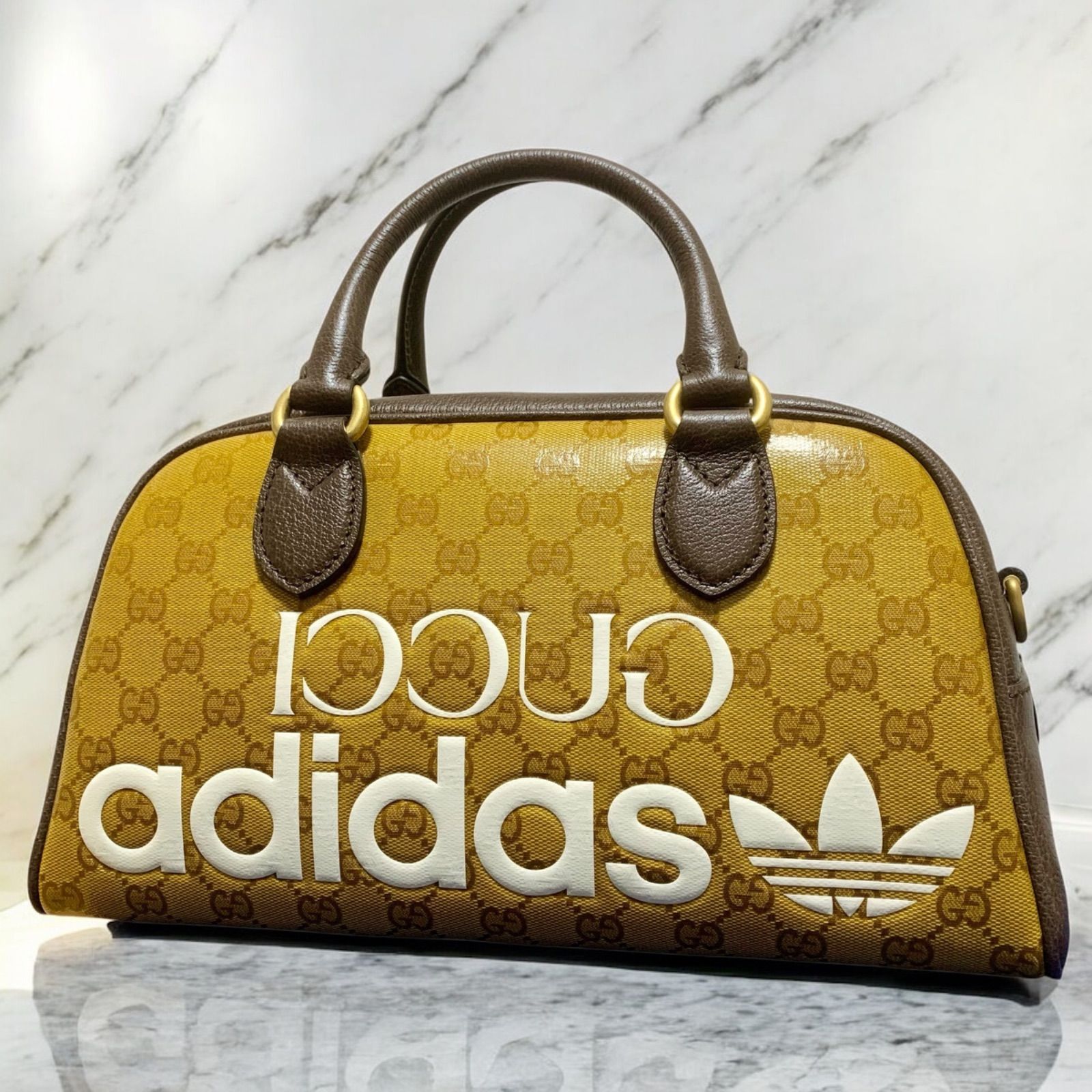 グッチ アディダス GGクリスタル ミニボストンバッグ 2way シェリーライン GUCCI×adidas グッチ アディダス GGクリスタル ミニボストンバッグ