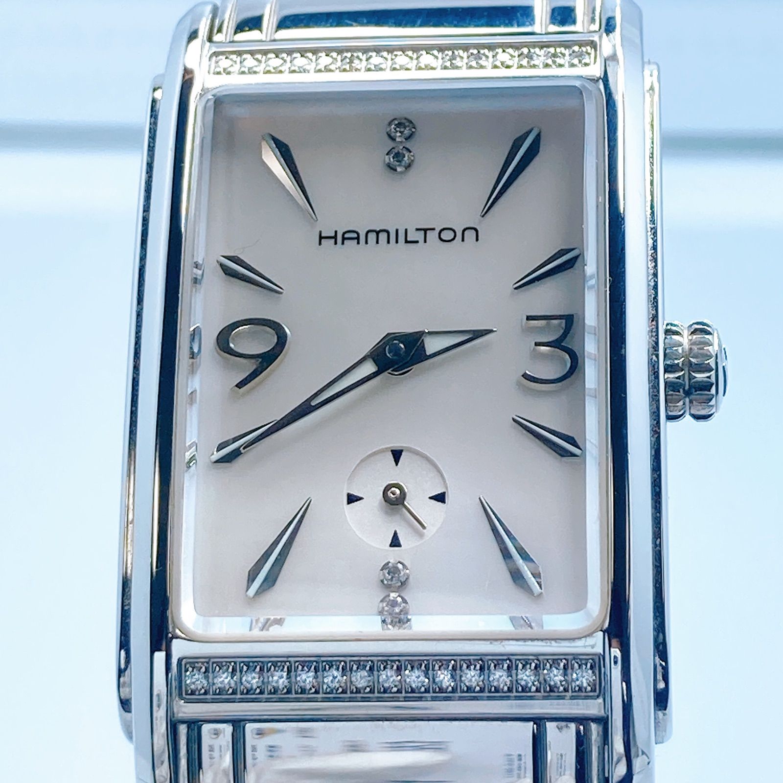 508ハミルトン アードモア H114910 ダイヤ シェル スモセコ 腕時計