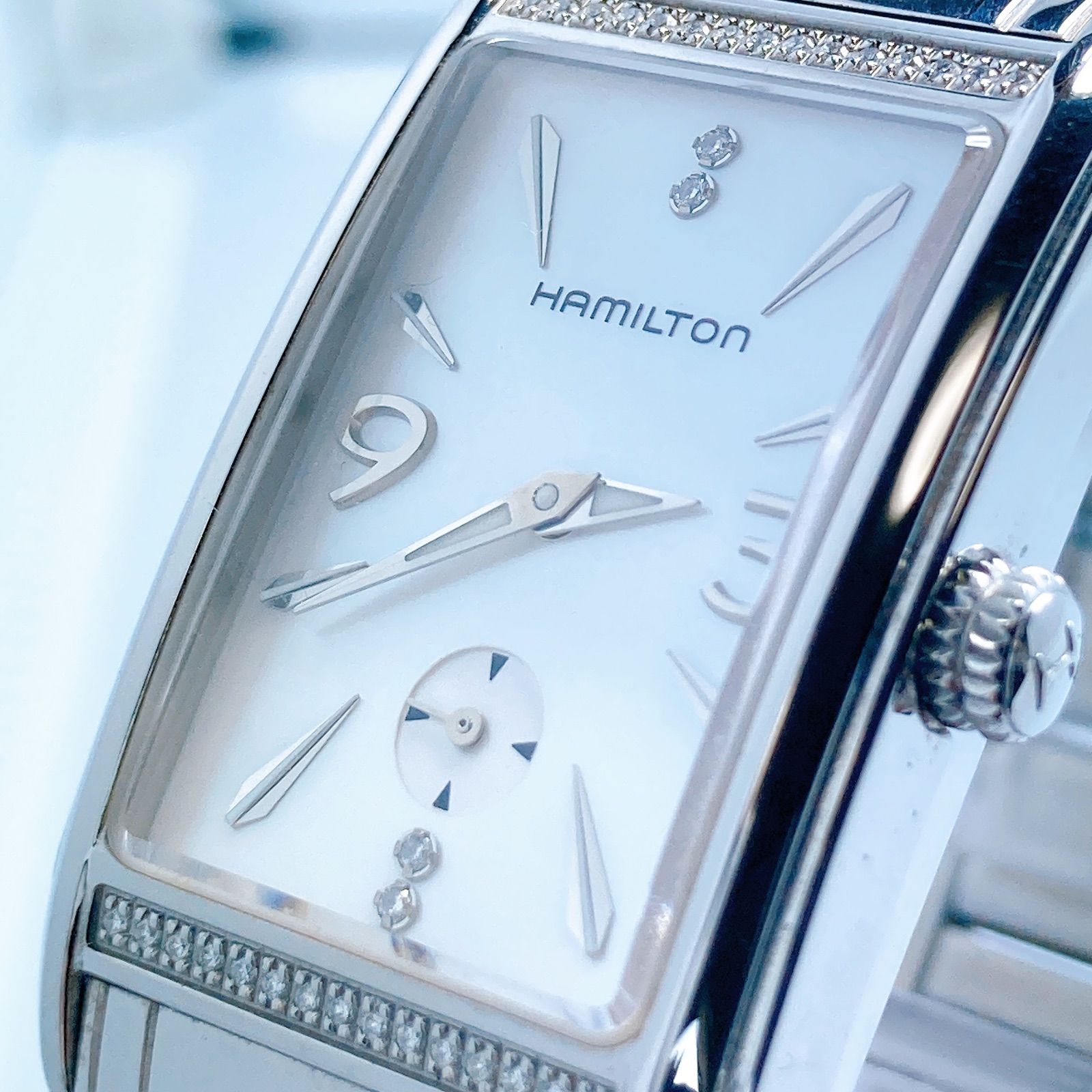 508ハミルトン アードモア H114910 ダイヤ シェル スモセコ 腕時計