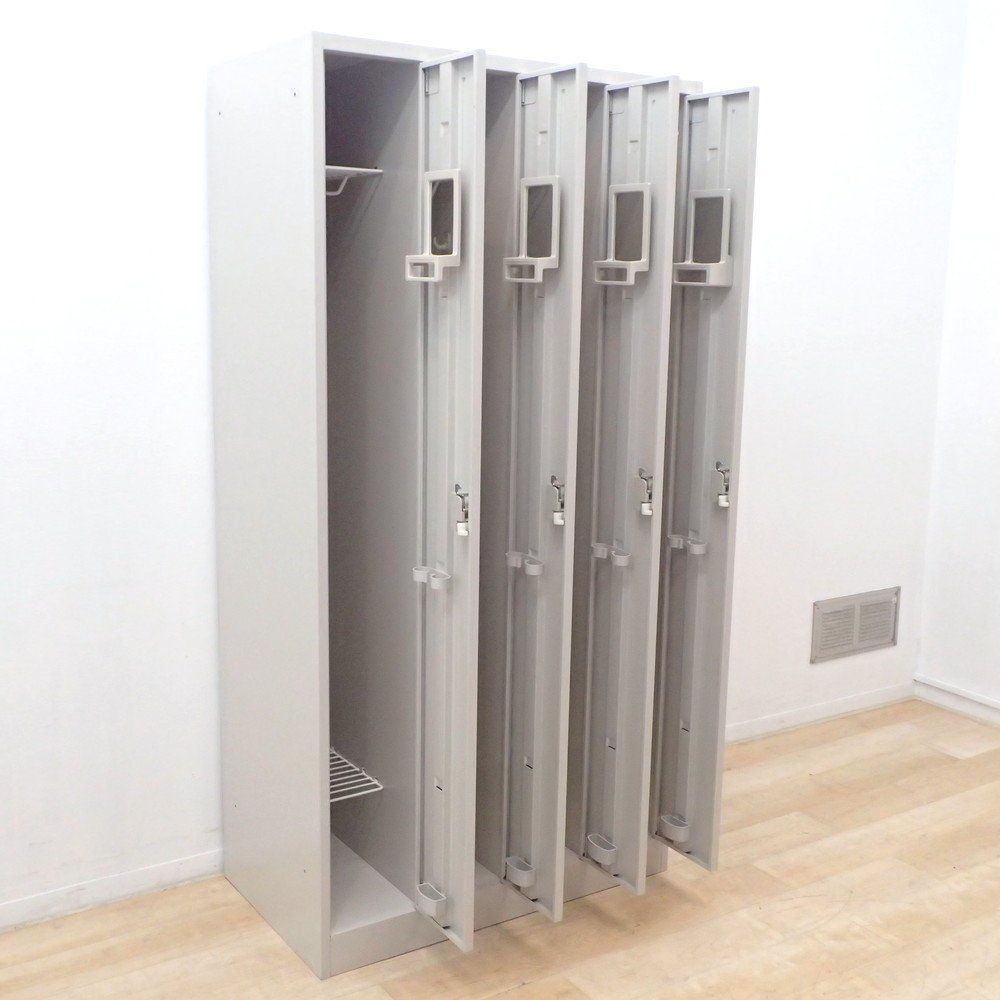 okamura オカムラ 4人用ロッカー 4574FZ-Z13 ライトスモーク 個人ロッカー 網棚 鏡 ハンガーパイプ 更衣室 鍵有 EG18788 オフィス家具 MARWIL-DEMENAGEMENTS_CH