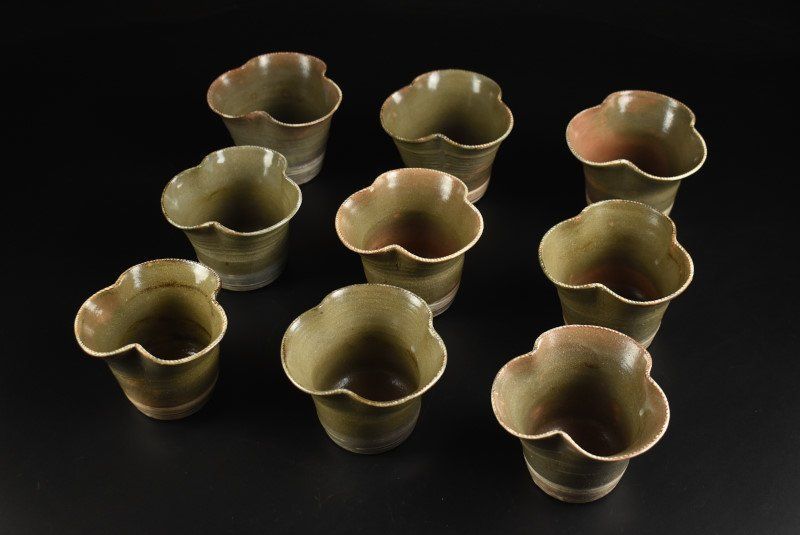 蔵A4417a 唐津 刷毛目 小鉢 向付 九客