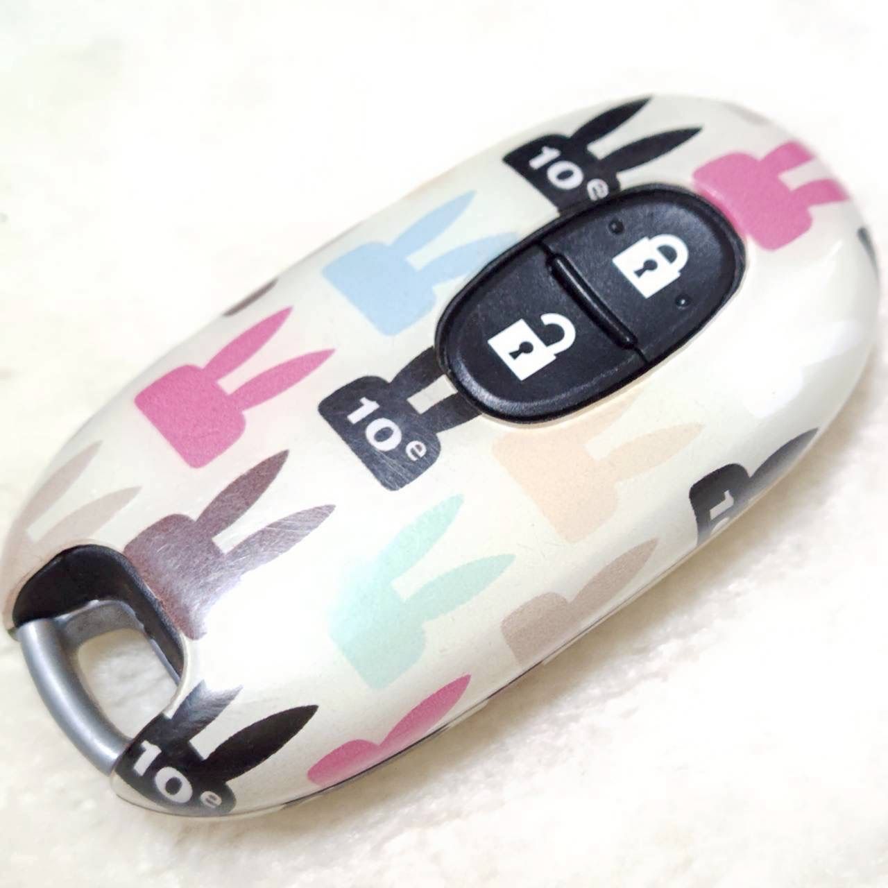 ! ! SUZUKI スズキ スマートキー キーレス エントリー システム 純正品 4個 セット 4ボタン 2ボタン 両側スライドドア スペアキー 鍵付き リモコン セキュリティ ドア ロック 施錠 業販 車 ディーラー 社用車 M37258jY BRIGHTFACE_UK