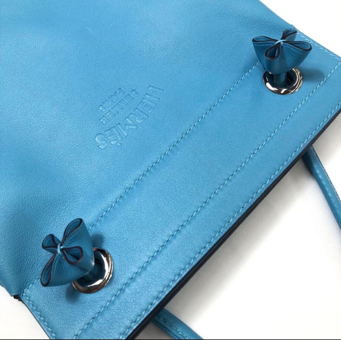 1553 エルメス アリーヌミニ ブルー ドゥノール ヴォースイフト D刻印 DECORATOM_COM_BR