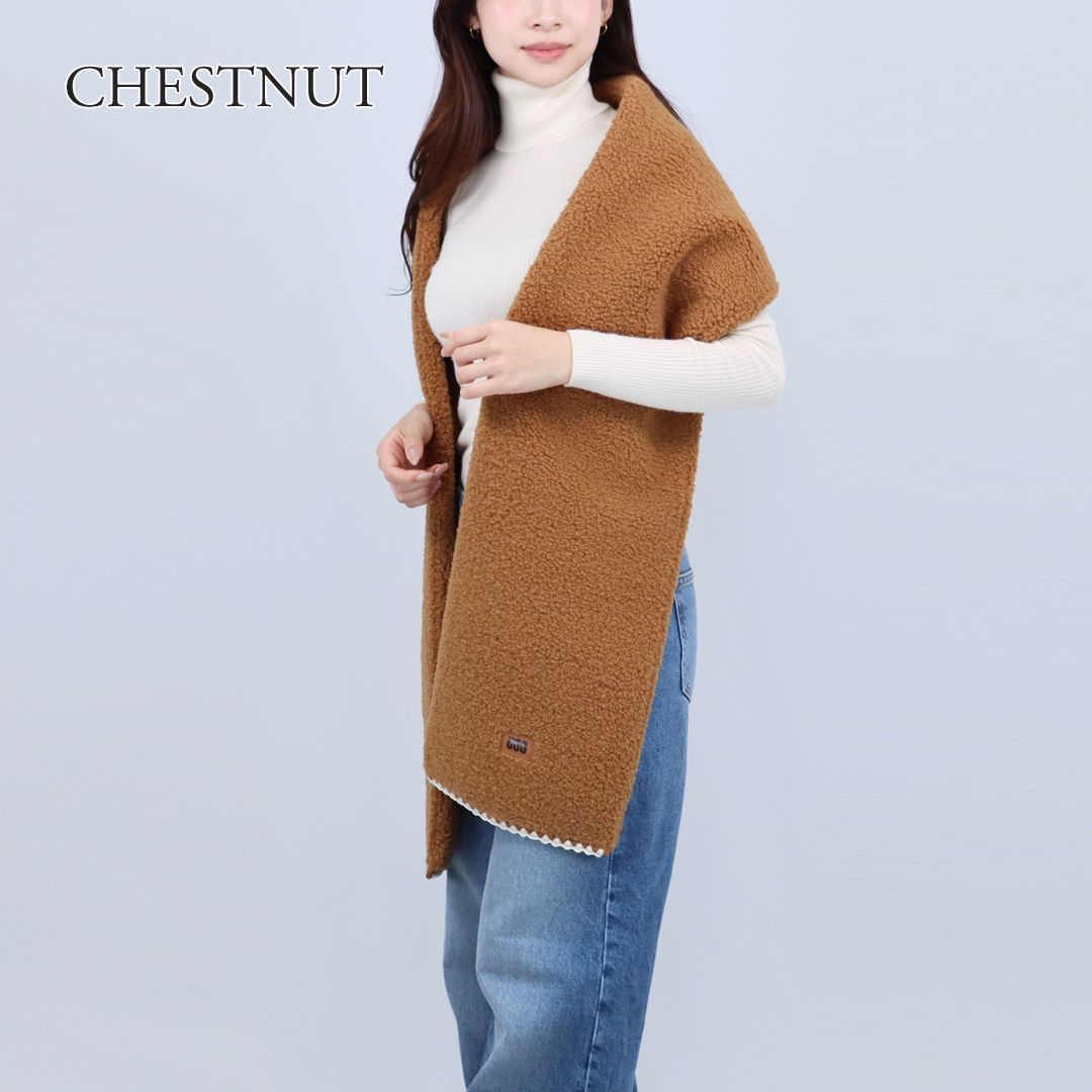 UGG マフラー(ベージュ)未使用✧‧˚ 中古・古着通販】UGG (アグ) マフラー ブラウン 未使用品｜ブランド