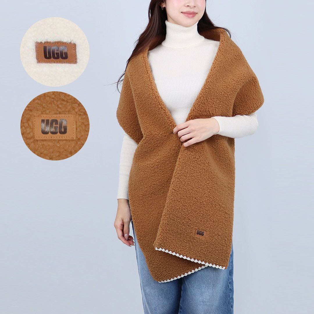 新品UGGマフラー　W UGGFLUFF SCALLOPED SCARF UGG（アグ） マフラー W UGGfluff SCALLOPED SCARF フラッフ
