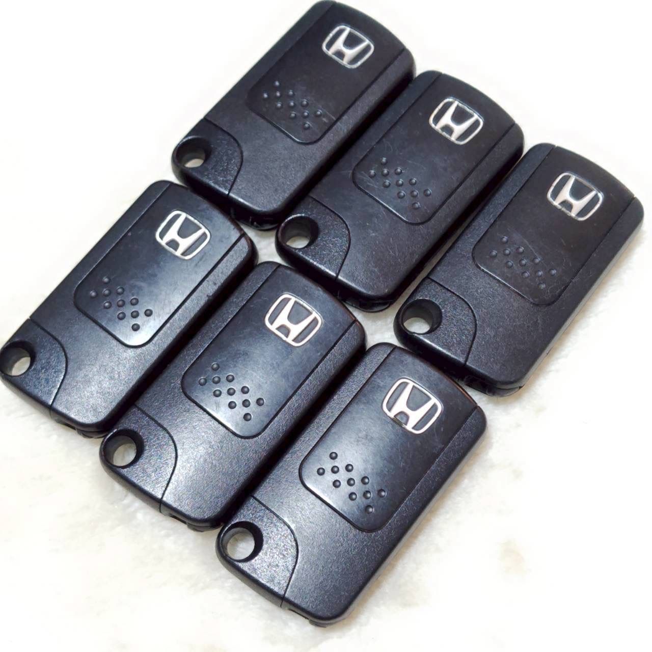 まとめ売り! ! HONDA ホンダ スマートキー キーレス エントリー システム 純正品 6個 セット 4ボタン 2ボタン 両側スライドドア スペアキー 鍵付き リモコン セキュリティ ドア ロック 施錠 業販 車 ディーラー 社用車|M37255jY