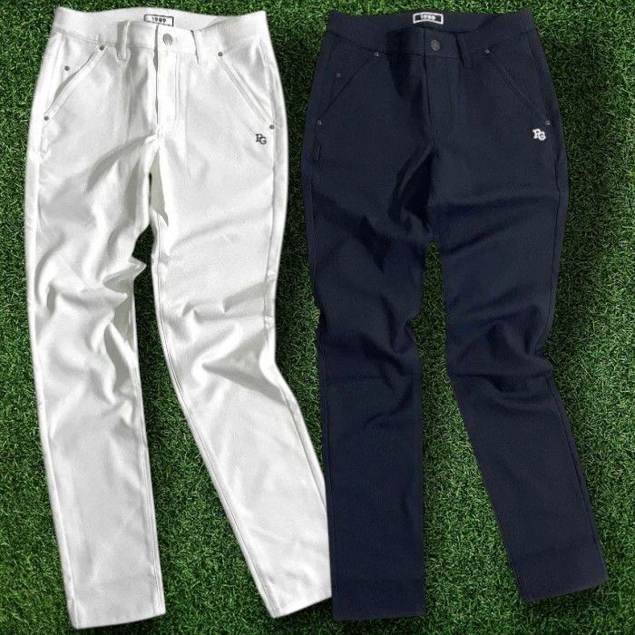 PEARLY GATES パーリーゲイツ ゴルフ Peドビー クリーンポケット 無地 ストレッチ ロングパンツ ゴルフウェア レディース 055 2231692 定価2 4万 ネイビーブラック 027 51010 w 04