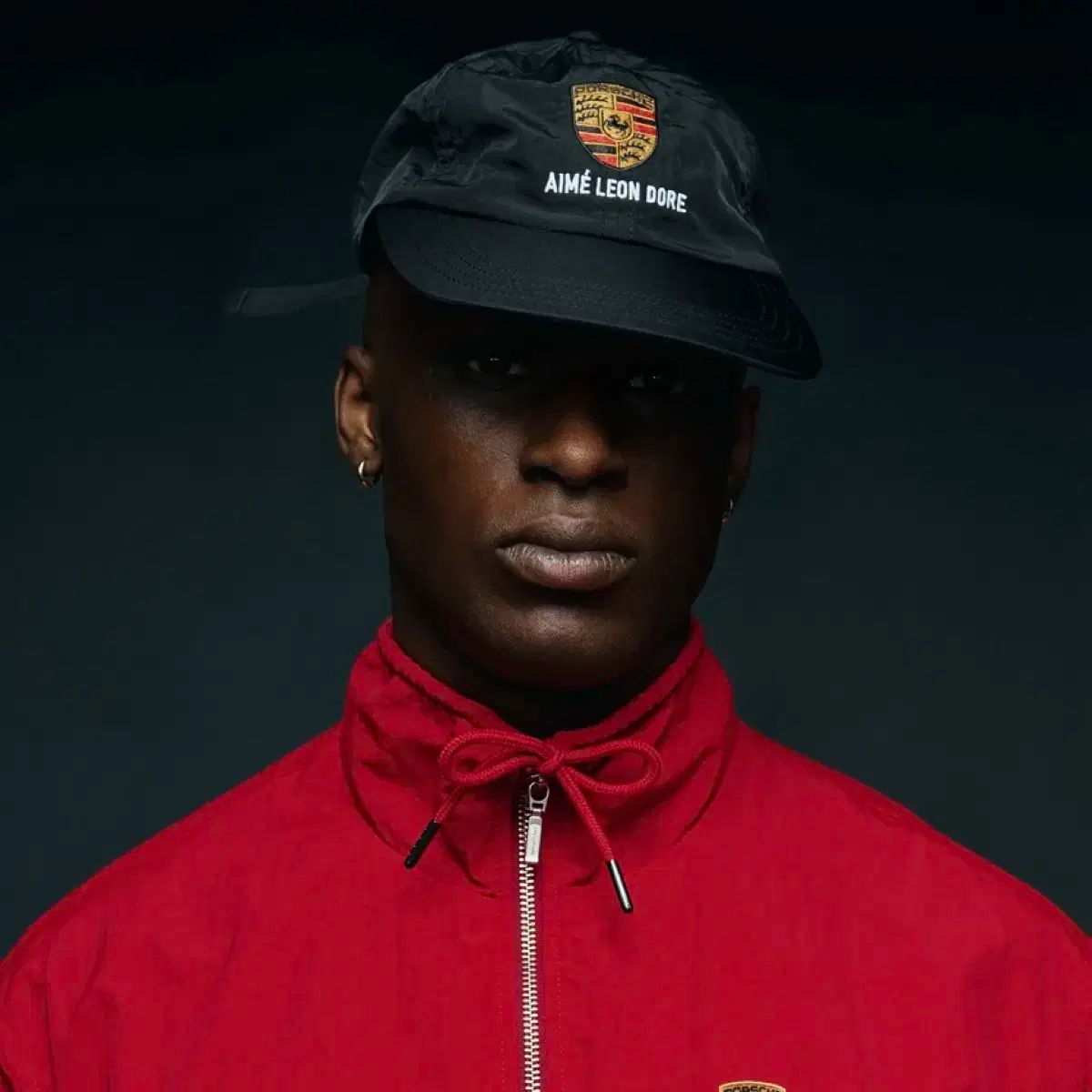 エメレオンドレ ポルシェ ナイロン ベースボールキャップ ブラック