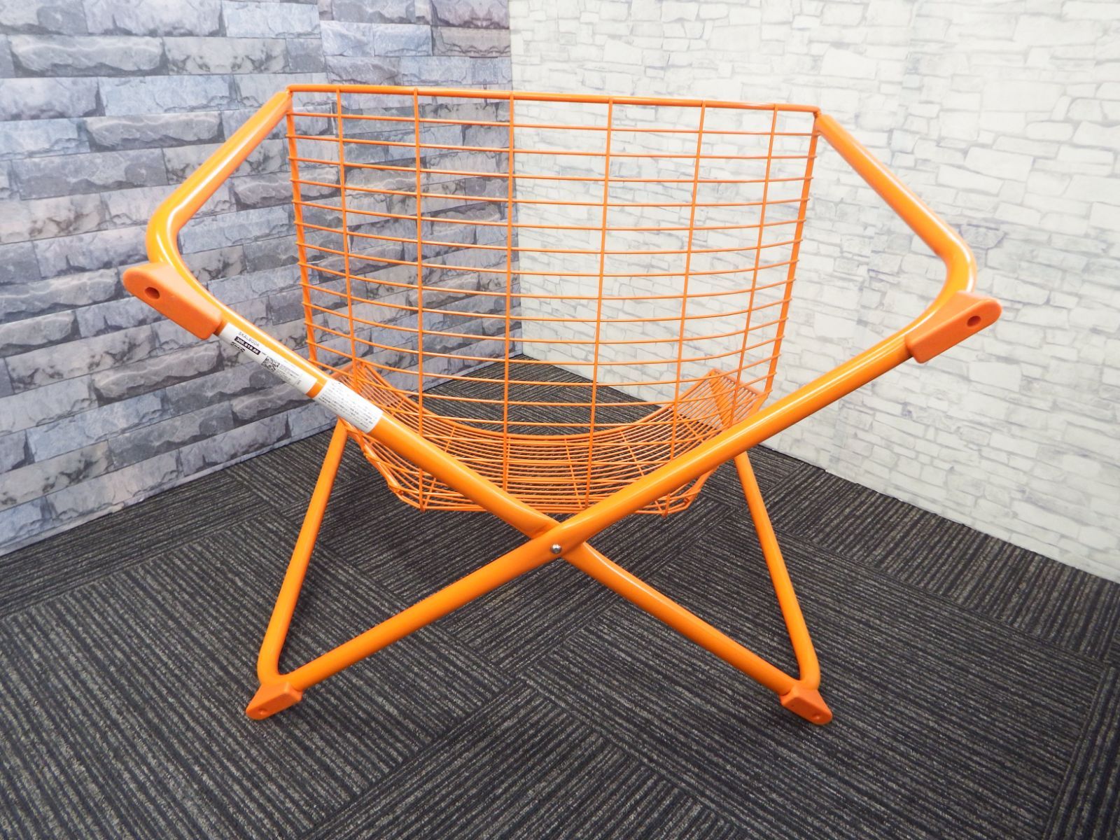 引取り限定】IKEA スコールボダ パーソナルチェア オレンジ 椅子
