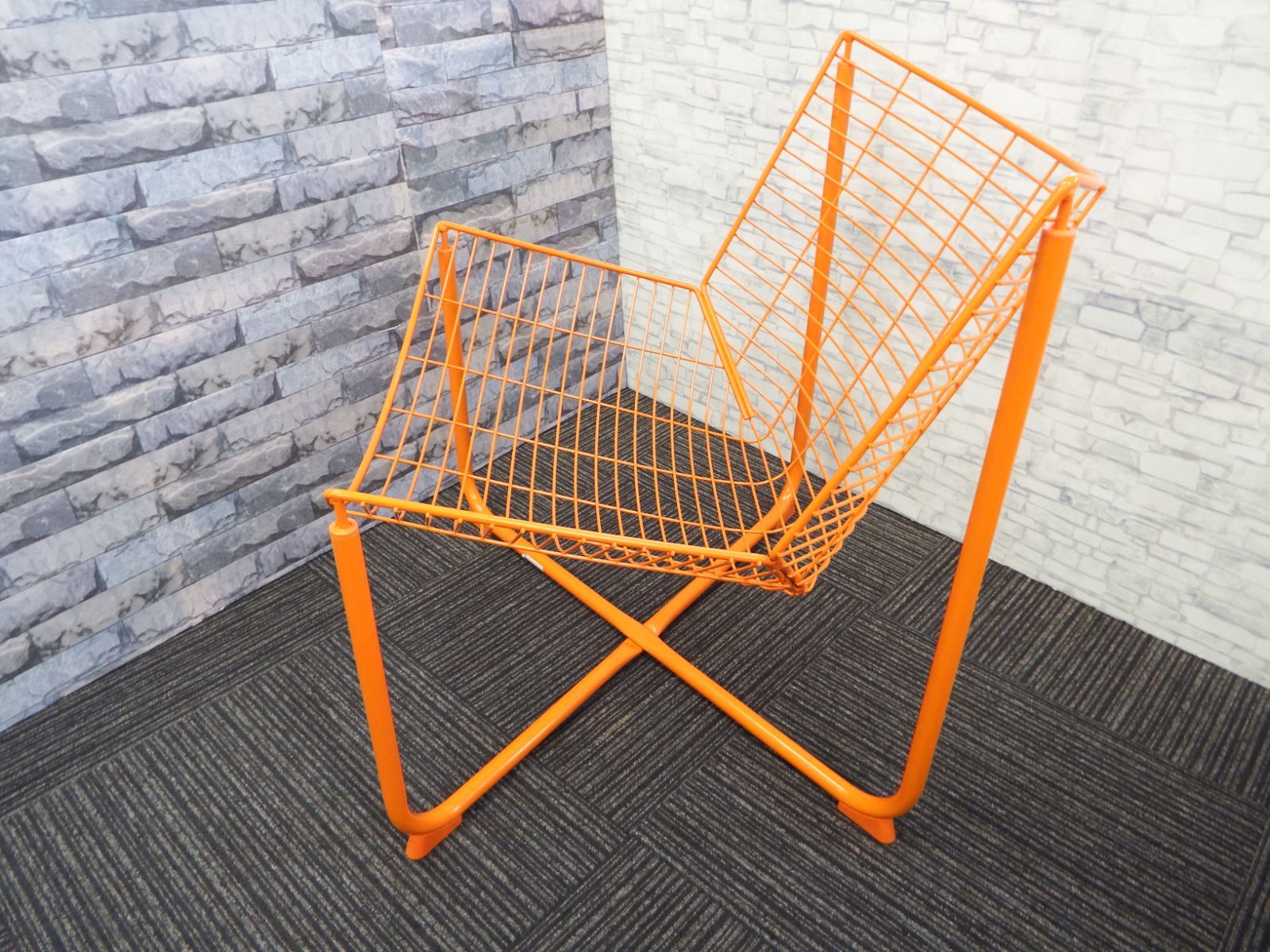 引取り限定】IKEA スコールボダ パーソナルチェア オレンジ 椅子