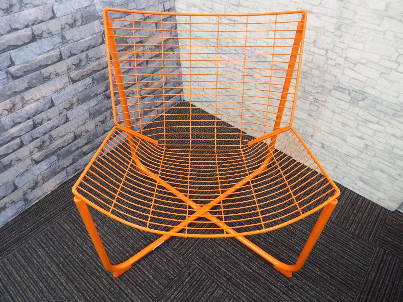 引取り限定】IKEA スコールボダ パーソナルチェア オレンジ 椅子