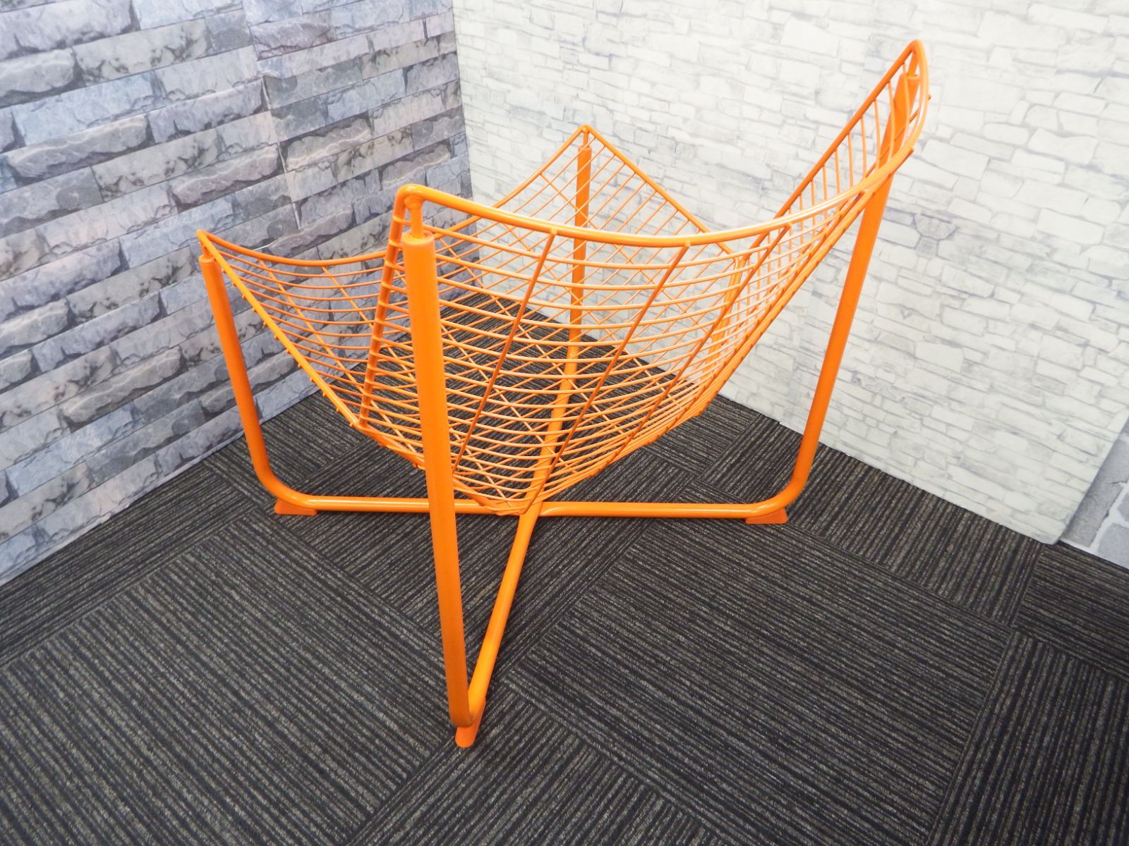 引取り限定】IKEA スコールボダ パーソナルチェア オレンジ 椅子